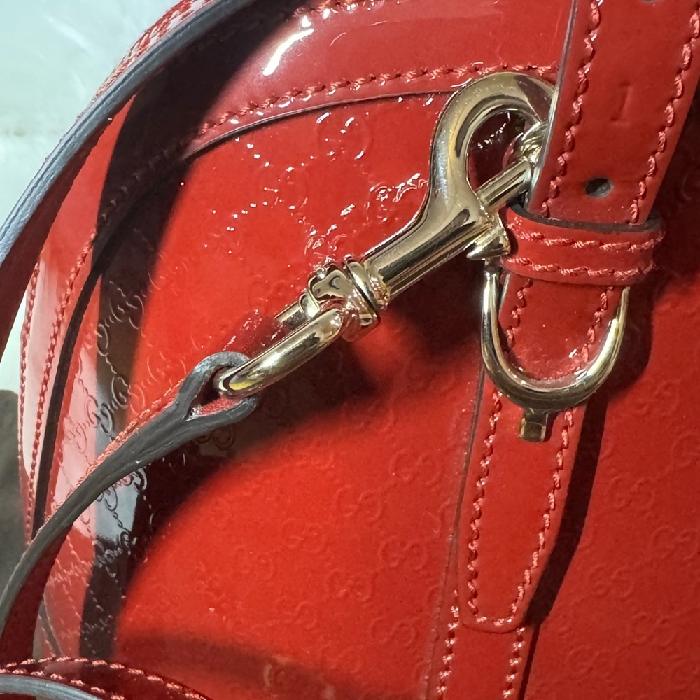 Gucci Red Satchel with Microguccissima Leather - Picture 13 of 16